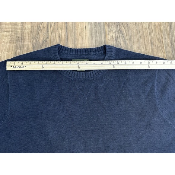 Eddie Bauer Sweater Mens XXL Tall Blue Knit Crewneck Pullover‎ Outdoors - Picture 4 of 14